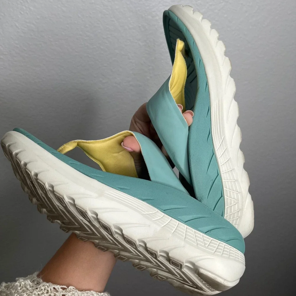 Vionic Restore Recovery Thong Sandals Seafoam Green Orthotic Flip Flops Womens 7